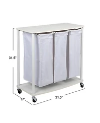 Household Essentials 3-Bag Laundry Sorter, White