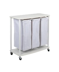 Household Essentials 3-Bag Laundry Sorter, White