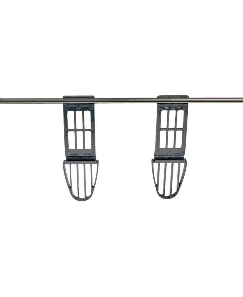Household Essentials Multi Tier Stainless Steel Laundry Drying Rack with T Bar and Two Side Wings, Silver