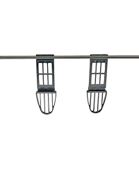 Household Essentials Multi Tier Stainless Steel Laundry Drying Rack with T Bar and Two Side Wings, Silver