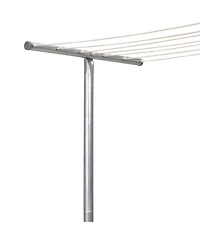 Household Essentials Steel Outdoor Clothesline T Post, Silver