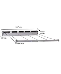 Household Essentials Retractable Clothesline 5-Line Dryer, White