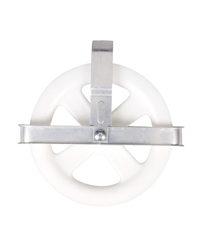 Household Essentials Clothesline Pulley, Silver and White