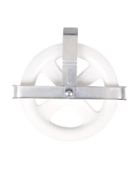 Household Essentials Clothesline Pulley, Silver and White