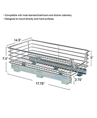 Household Essentials Glidez 14.5" W Chrome-Plated Steel Pull-Out Storage Organizer.