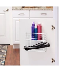 Household Essentials 2 Tier Door Mount Cabinet Organizer, White