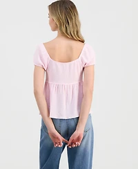 Madden Girl Juniors' Soft Cup Babydoll Top