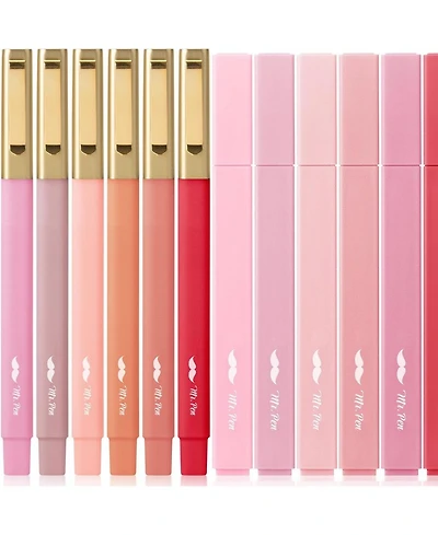 Mr. Pen Aesthetic Highlighter and Pen No Bleed, 12 Pack, Shades of
