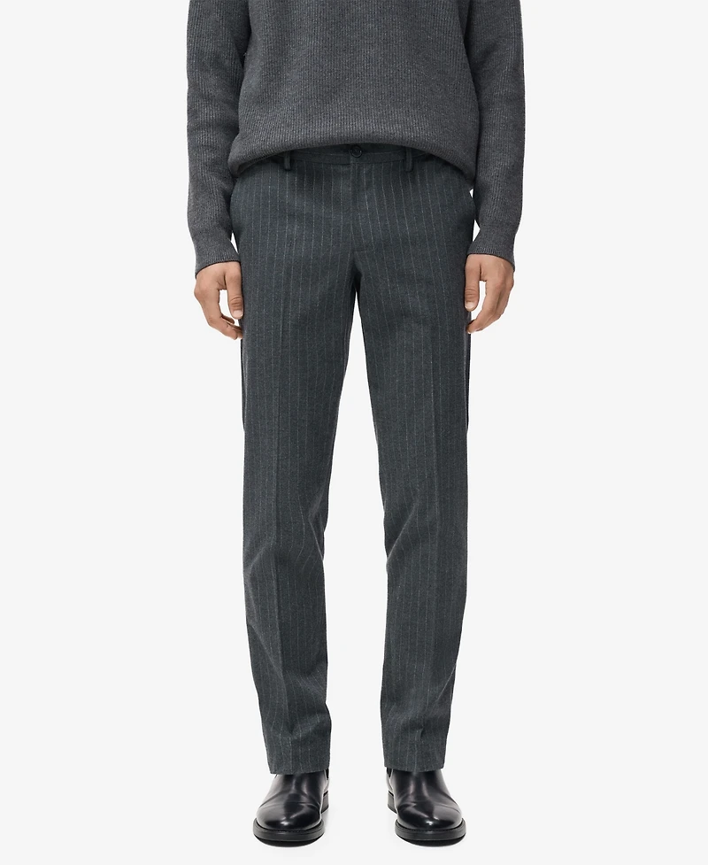 Mango Men's Pinstripe Cotton Slim-Fit Pants