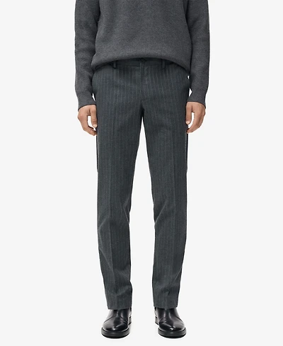 Mango Men's Pinstripe Cotton Slim-Fit Pants