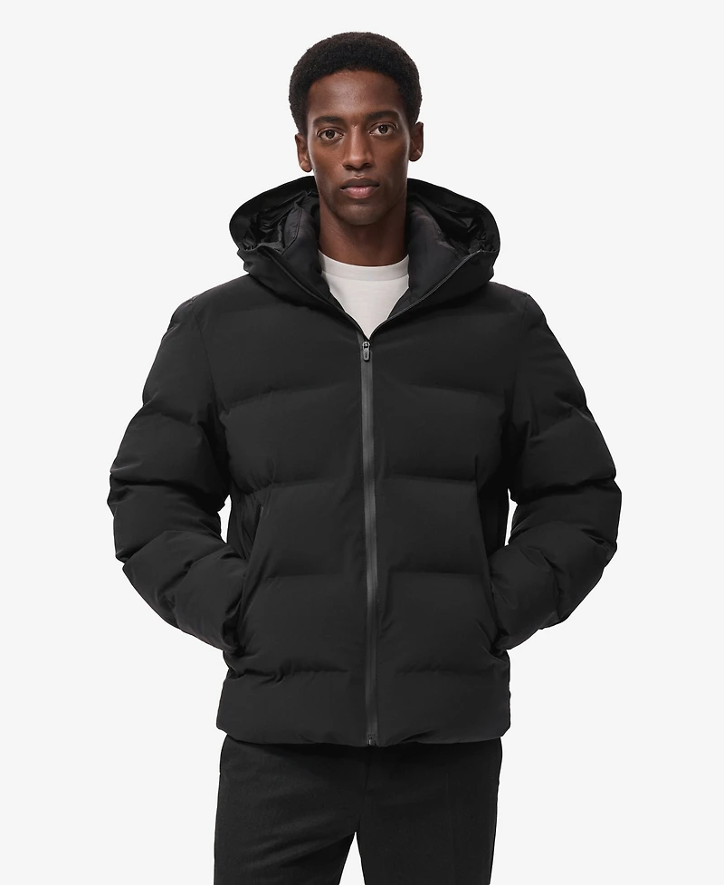 Mango Men's Waterproof Hood Puffer Coat