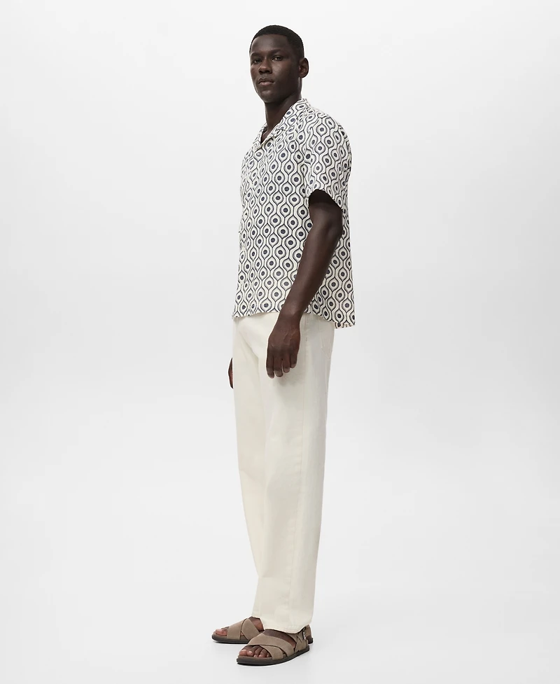 Mango Men's Relaxed-Fit Printed Shirt