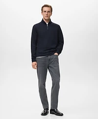 Mango Men's Regular-Fit Zip-Up Sweatshirt