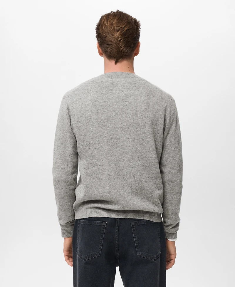 Mango Men's Extra-Fine Wool Buttons Cardigan