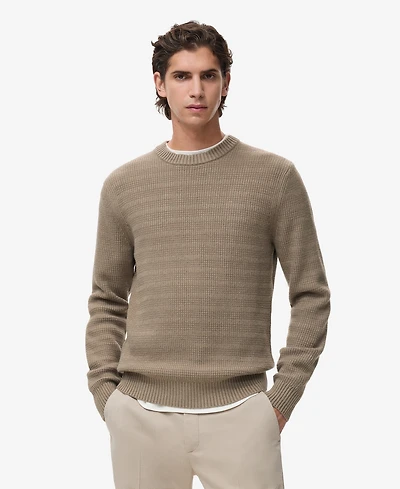 Mango Men's Structured Knitted Sweater