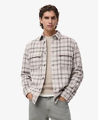 Mango Men's Check Flannel Overshirt