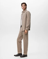 Mango Men's Corduroy Cotton Overshirt