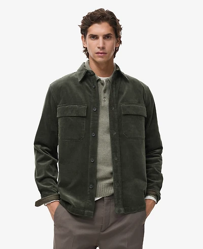 Mango Men's Corduroy Pockets Overshirt