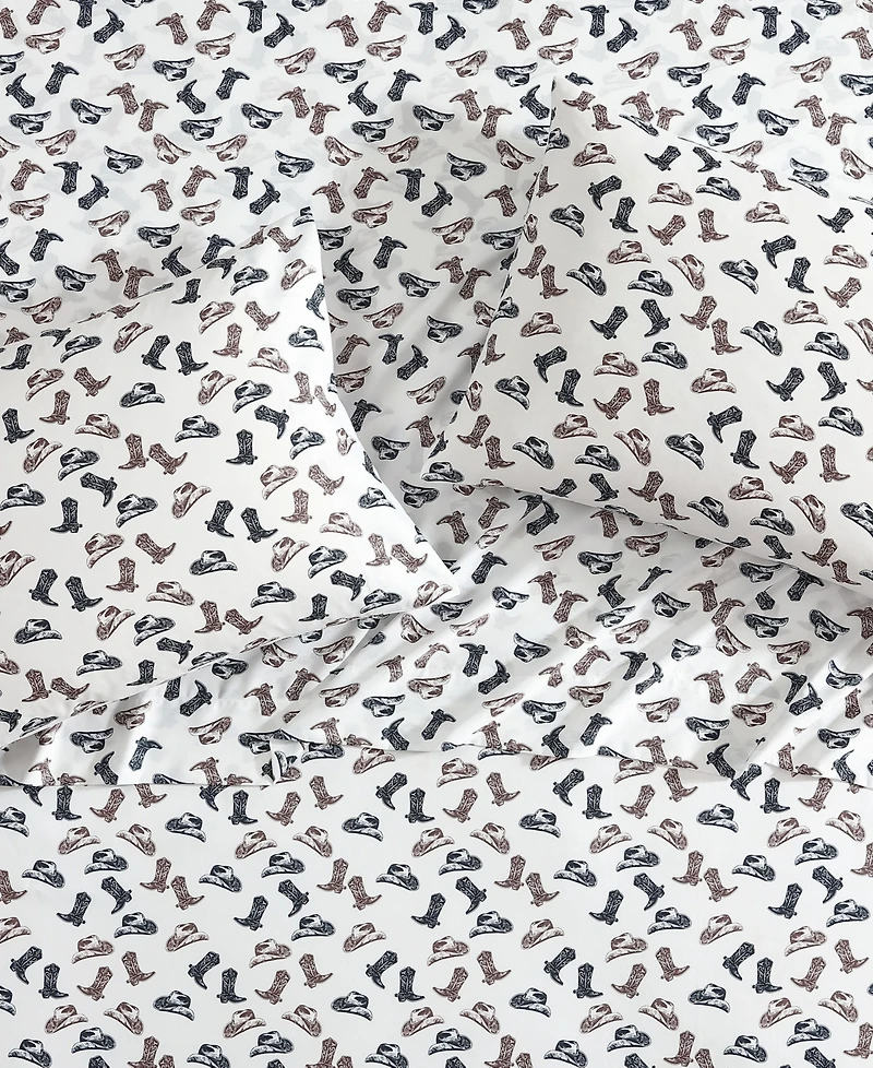 Wrangler Printed Microfiber 3-Pc. Sheet Set, Twin Xl