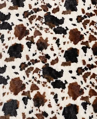 Wrangler Spotted Cow Faux Rabbit Fur Throw, 50" x 70"