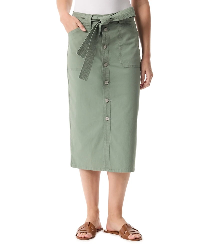 Gloria Vanderbilt Women's Belted Maxi Skirt