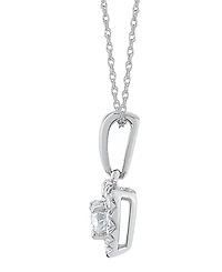 Macy's Diamond Heart Shape Halo Pendant Necklace (1/4 ct. t.w.) 10k Yellow Gold (also White Gold)