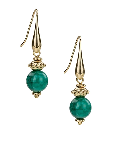 Patricia Nash Gold Plated Beaded Drop Earrings