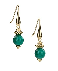 Patricia Nash Gold Plated Beaded Drop Earrings