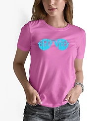 La Pop Art Women's Beach Vibes Word Art Long Sleeve T-Shirt