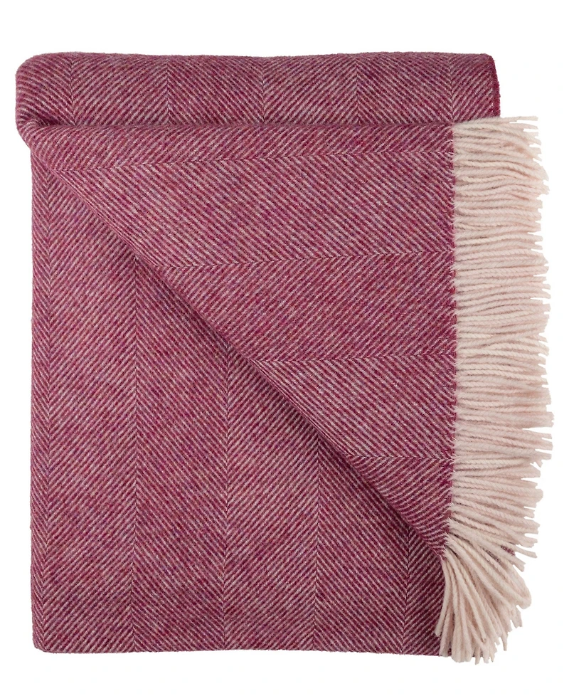 Southampton Home Shetland Lambswool Herringbone Throw, 55" x 72"