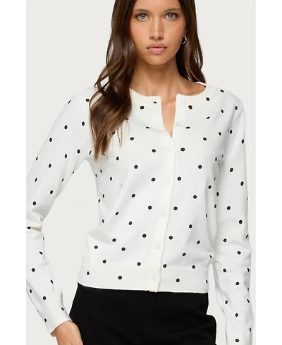 Edikted Women's Shea Polka Dot Knitted Cardigan