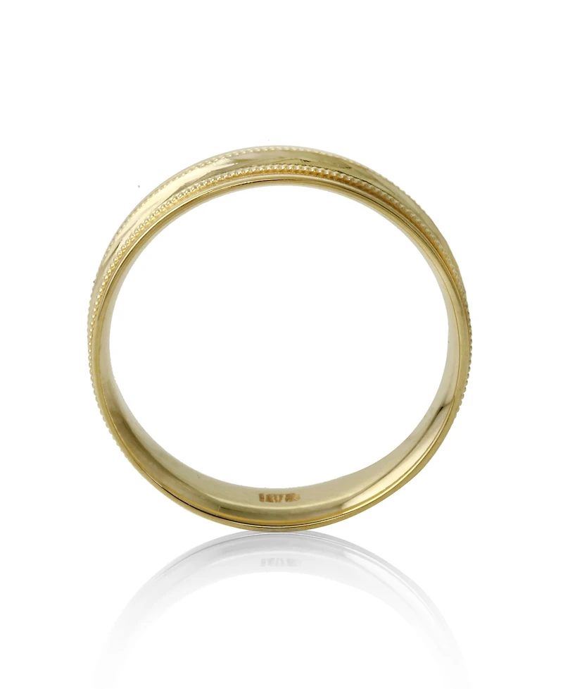 Men's Engraved Wedding Band in 14k Gold