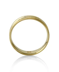 Men's Engraved Wedding Band in 14k Gold
