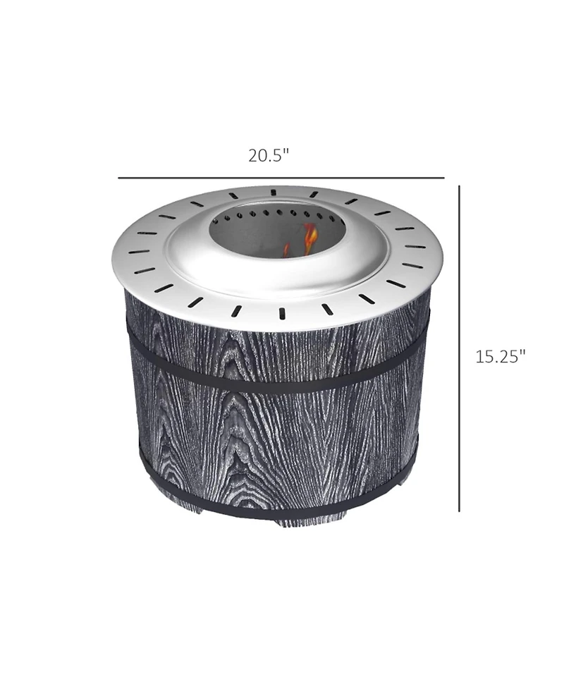 Slickblue Round Outdoor Fire Pit for Patio, Backyard, or Outdoor Entertaining