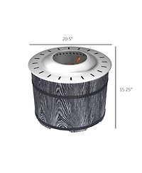 Slickblue Round Outdoor Fire Pit for Patio, Backyard, or Outdoor Entertaining