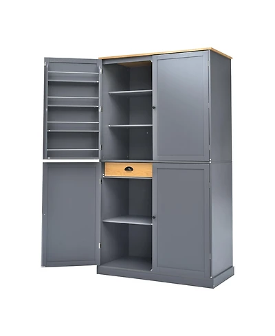 Boyel Living High Freestanding Kitchen Pantry Large Cupboard Storage Cabinet