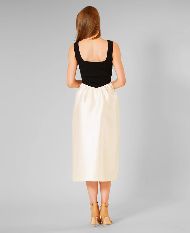 julia jordan Women's Sleeveless Square Neck Dress