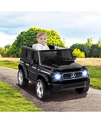 Sugift 12V Licensed Mercedes-Benz Eqg Kids Ride On Car with Remote Control-Black