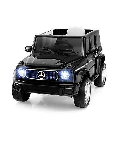 Sugift 12V Licensed Mercedes-Benz Eqg Kids Ride On Car with Remote Control-Black