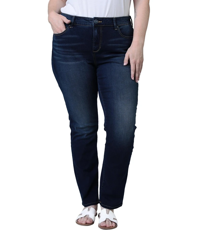 Slink Jeans Women's Denim High Rise Straight Leg 32" inseam - Gaby