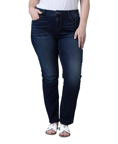 Slink Jeans Women's Denim High Rise Straight Leg 32" inseam - Gaby