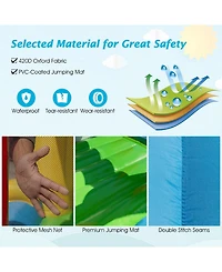 Sugift Baseball-Themed Inflatable Bounce House with Ball Pit, Ocean Balls, and 735W Blower