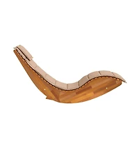 vidaXL Rocking with Cushion Solid Wood Acacia Sun Lounger