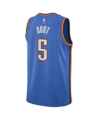 Nike Men's and Women's Luguentz Dort Blue Oklahoma City Thunder Swingman Player Jersey - Icon Edition