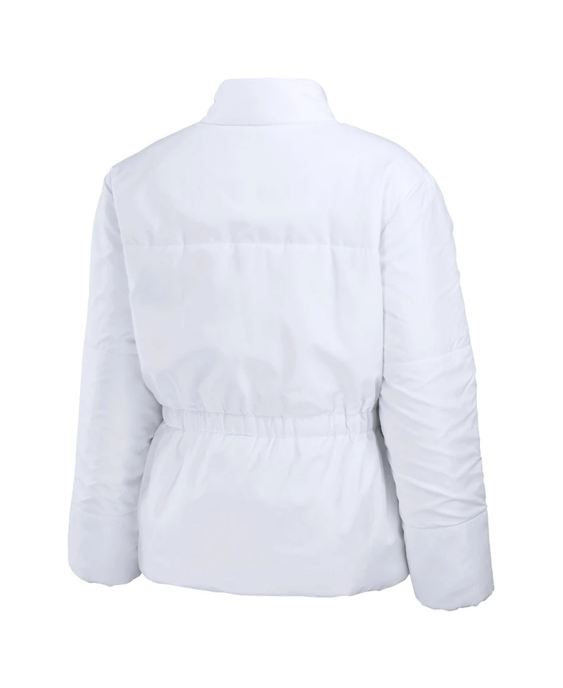 Wear by Erin Andrews Women's White Tennessee Titans Packaway Full-Zip Puffer Jacket
