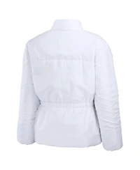 Wear by Erin Andrews Women's White Tennessee Titans Packaway Full-Zip Puffer Jacket