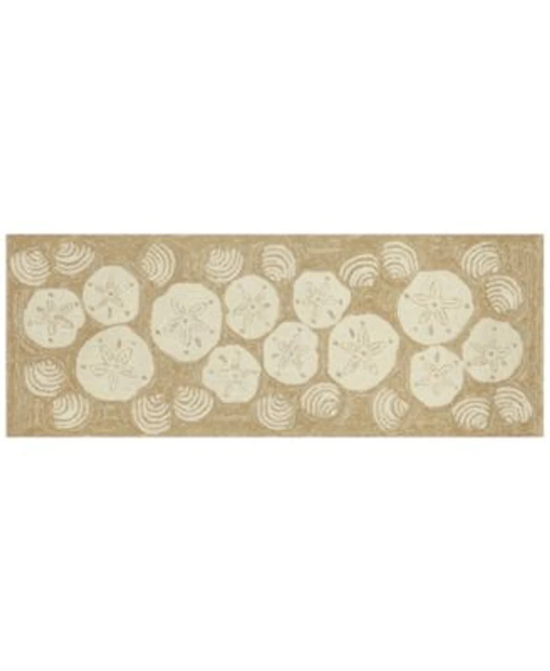 Liora Manne Front Porch Indoor Outdoor Shell Toss Natural Area Rug