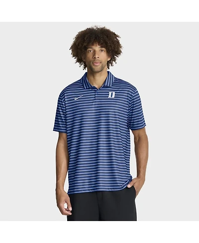 Nike Men's Royal Duke Blue Devils 2025 Coaches Premium Tour Stripe Dri-fit Polo Shirt
