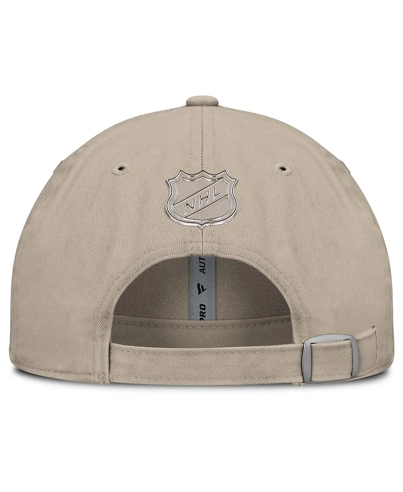 Fanatics Men's Tan Boston Bruins Authentic Pro Road Adjustable Hat