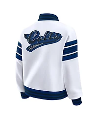Wear by Erin Andrews Women's White Indianapolis Colts Plus Full-Snap Fleece Sweatshirt Jacket